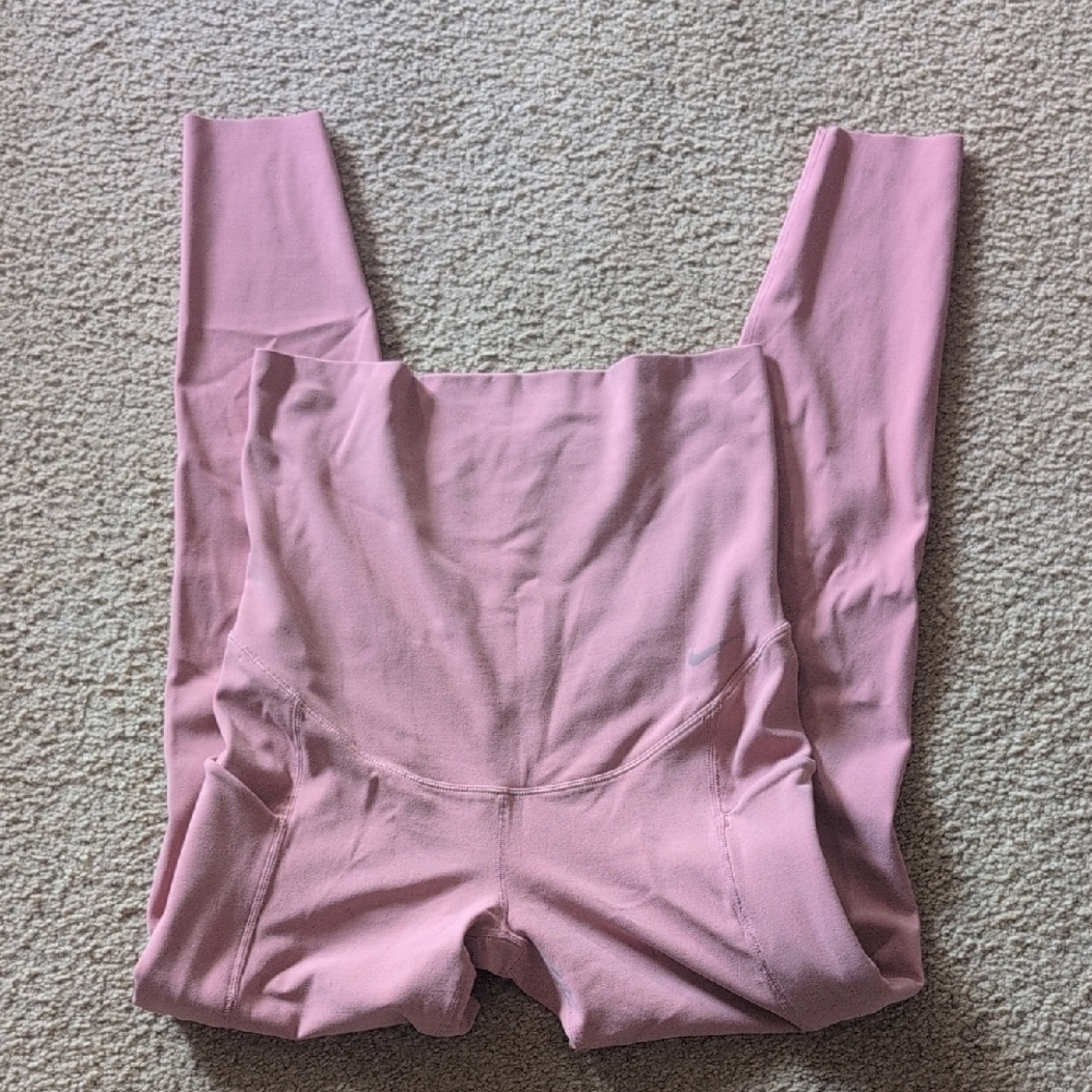 Nike Zenvy Pink Maternity Full Length Leggings Size XS